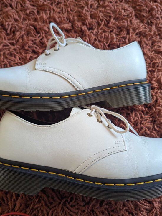White Dr. Martens Vegan Low Boots, Mens 8/Womens 9 main image 4